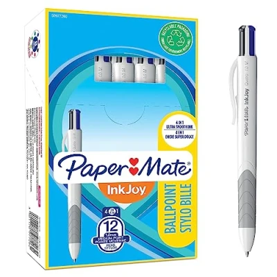 Bild av Paper Mate InkJoy Quatro kulspetspenna i 4 färger Företagsfärger Medium punkt (1,0 mm) 12 st