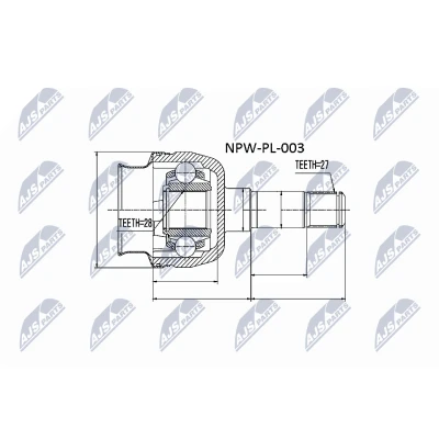 Bild av Ledsats, drivaxel Nty NPW PL 003
