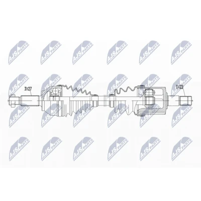 Bild av NTY NPW JG 004 Arbre de transmission Essieu avant droit 615 boîte automatique, vitesses manuelle JAGUAR: X Type Berline