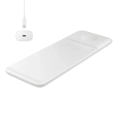 Bild av Samsung Trio Trådlös Laddare + USB C Kabel Vit