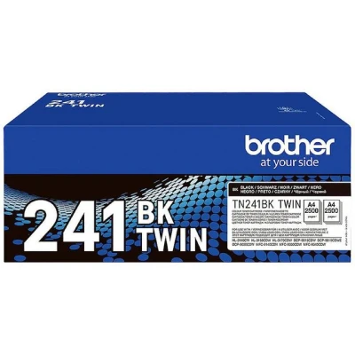 Bild av Brother TN241BKTWIN Bundle med 2 toner, svart upp till cirka 5000 sidor ingår för HL3140CW/ HL3150CDW/ HL3170CDW/ DCP9020CDW/ MFC9140CDN/ MFC9330CDW/ MFC9340CDW