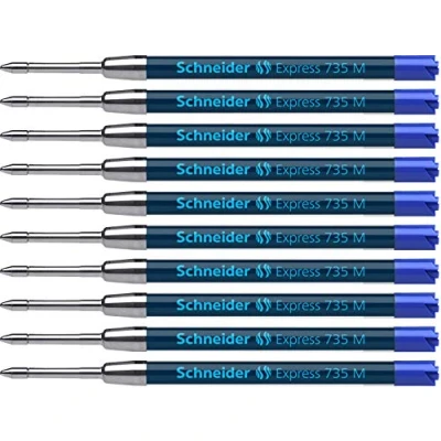 Bild av Schneider Express 735 M internationell stor kapacitet refill blå outplånlig ISO 12757 2 G2 paket med 10