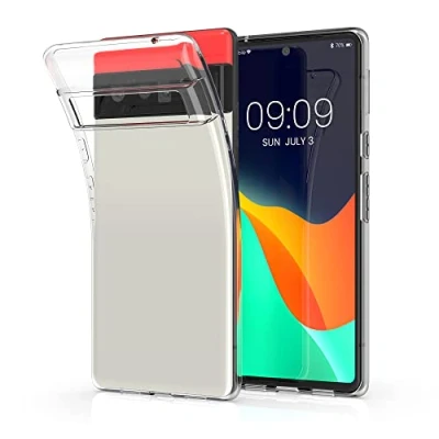 Bild av kwmobile fodral kompatibelt med Google Pixel 6 Pro genomskinligt mjukt smalt flexibelt skyddande TPU telefonskal transparent