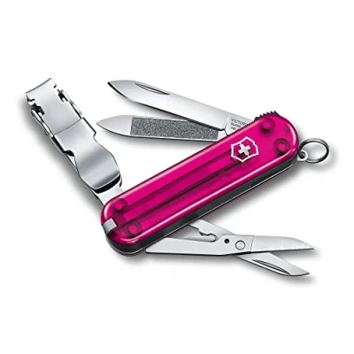 Bild av Victorinox Nail Clip 580 schweizisk kniv, med 8 funktioner, nagelfil och nagelrengörare, kompakt format, rosa färg t