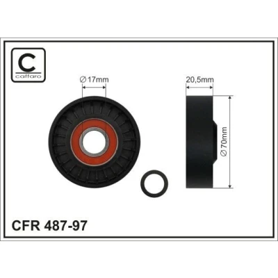 Bild av Spännrulle, Drivrem, ford focus ii, kuga i, volvo c30, c70 cabriolet s40 v40 cross country, halvkombi, v50, 1540603, 3125165