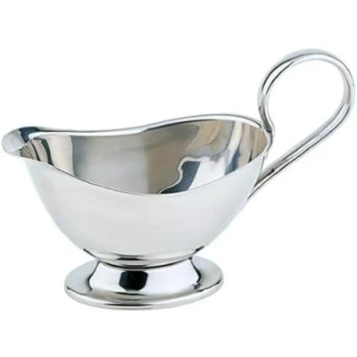 Bild av APS högkvalitativ såsbåt i rostfritt stål, julbord, stek och efterrättssås, servis, för 250 ml, 16 x 7,5 cm, H: 9 cm