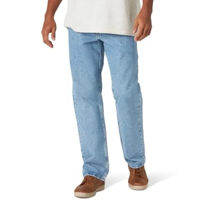 Bild av Wrangler Authentics herrjeans, klassisk 5 ficksdesign, avslappnad passform, bomull, 36W / 29L