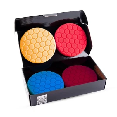 Bild av GOVX 125 mm polerdyna hex logic poleringssvampar vax svampar bil poleringssvamp poleringsdyna svamp poleringsskum set för excentrisk polermaskin slipmaskin ... UTILITY_SPONGE
