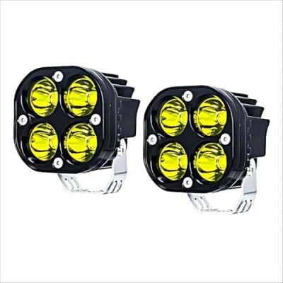 Bild av WELLIT arbetsbelysning led 40w 12v 24v traktor bil arbetslampor 3 tum offroad work light för motorcykel båt atv suv 4x4 (2 x Gul)
