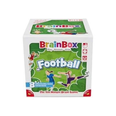 Bild av BrainBox Football (2022), Card Game, Ages 8+, 1+ Players, 10+ Minutes Playing Time