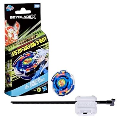 Bild av Hasbro Beyblade X, X Over Project, Dranzer Spiral 3 80T, startkit med topp och kastare, färg (5010996344984)