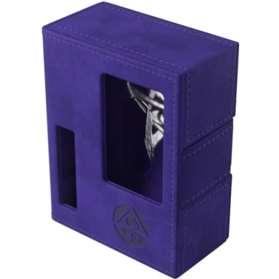 Bild av Gamegenic Arkham skräck utredare Deck Tome premium däckbox för skräck: Kortspelet, har ett fullständigt utredningsdäck, mystik lila färg, gjord