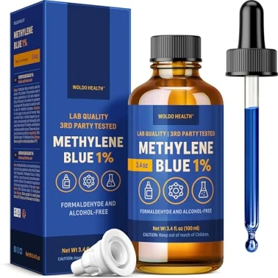 Bild av Methyl blue 1 % farmaceutisk pipett 100 ml formaldehydfri, alkoholfri, ljusskyddad från laboratoriet