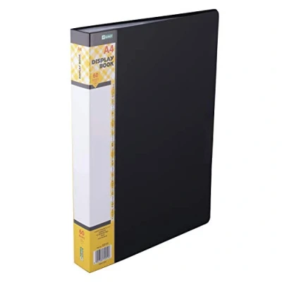 Bild av D.RECT Visuell bok PP A4 60 fodral Visapärm solid presentationsmapp erbjudandemappar svart
