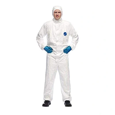 Bild av DuPont Tyvek 500 Xpert Kemikalieskyddskläder med huva, kategori II, typ 5 B och 6 robust lätt vit, storlek M