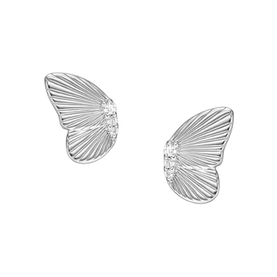 Bild av Fossil Örhängen För Kvinnor Sterling Silver, Längd: 6.5mm, Bredd: 6.8mm Silver Örhängen, JFS00621040