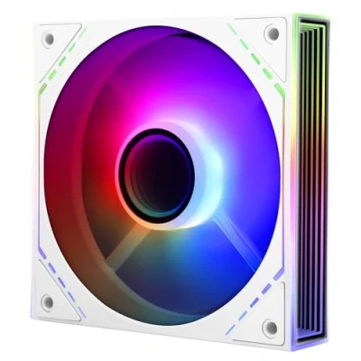 Bild av Termalright TL M12RW S CPU ARGB fläkt 120 mm chassifläkt ARGB,4 pin PWM anslutning tyst datorfläkt med FDB lager, skrivbordsfläkt har båda sidor spegel ljuseffekt (TL S)