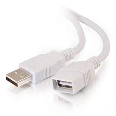 Bild av C2G/kablar till Go 19018 2 m USB förlängningskabel 2.0 A hane en hona vit (2,0 m)