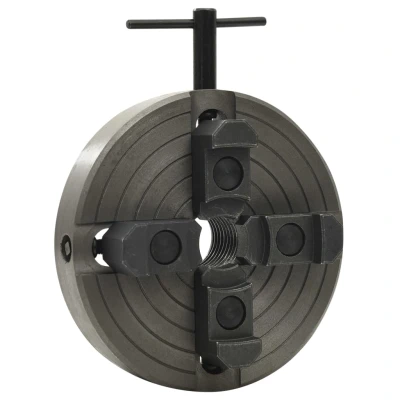 Bild av vidaXL 4 backs svarvchuck med M33 koppling stål svart 150x63 mm