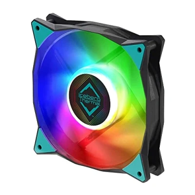 Bild av Iceberg Thermal IceGALE RGB 120 mm PWM dubbla kullager ARGB husfläkt adresserbar, svart