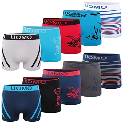 Bild av L&amp;K 10 pack herr retroshorts, boxershorts mikrofiber i olika modeller 1209, 1212 svart pack, M L