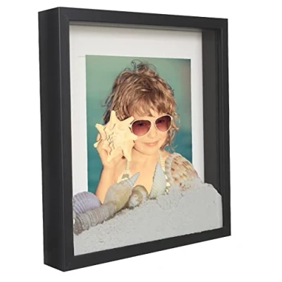 Bild av BD ART Box 3D objektram 23 x bildram med passepartout 13 cm, kvadratisk svart att fylla, lägre för objekt 3 vägghängande eller skrivbord