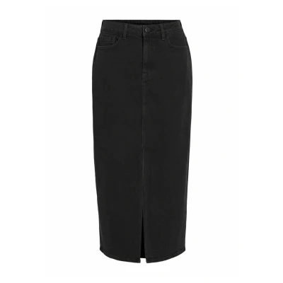 Bild av VILA MIDI Pennkjol, Storlek: 34, Black denim