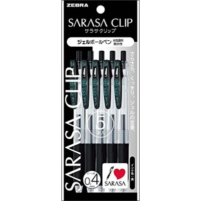 Bild av ZEBRA Gel Ink Ballpoint Pen SARASA Clip 0,4 [Black] x 5 st (Japan Import)