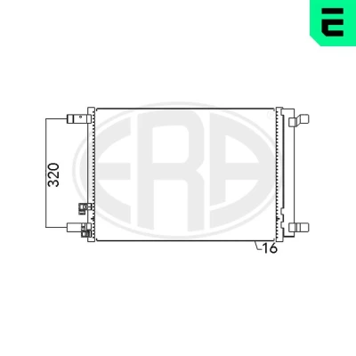 Bild av ERA 667094 Condenseur De Clim avec déshydrateur VOLKSWAGEN: Golf 7, 7 Variant, Passat B8 Berline, AUDI: A3 Sportback, 3/5 portes, Berline