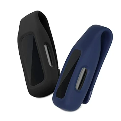 Bild av kwmobile 2X Clip kompatibel med Fitbit Inspire 3/Inspire 2/Ace 3 Reservstativ för fitnessspårare svart mörkblå tracker ingår inte