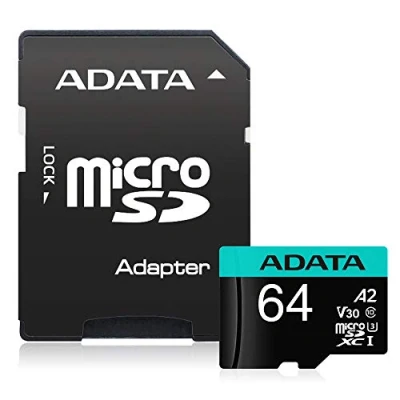 Bild av A Data Premier Pro MicroSD/SD V30S 100MB/s 64GB