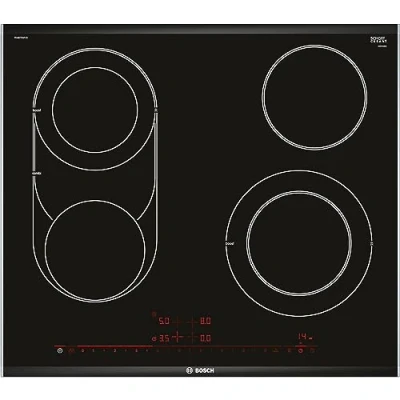 Bild av Bosch PKM675DP1D serie 8 keramikhällar (autark), 60 cm bred, tillverkad i Tyskland, CombiZone kombination av två kokzoner, PowerBoost snabbare matlagning, DirectSelect Premium högsta användarkomfort
