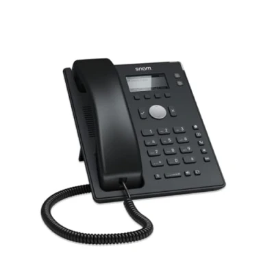 Bild av Snom D120 IP telefon, SIP bordstelefon, 2 identiteter, PoE, grafisk display med bakgrundsbelysning, 360 meddelandedisplay, 5 förbelägna funktionsknappar, svart, 00004361