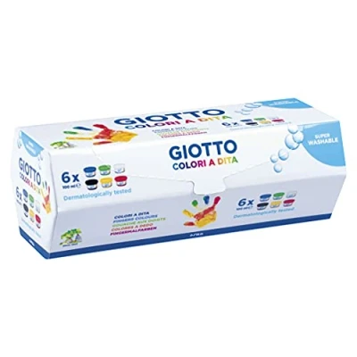 Bild av Giotto Dita Fingerfärg 100 ml 6 pack, Olikfärgad