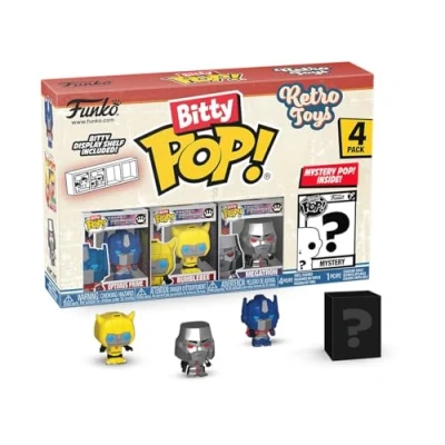 Bild av Funko Bitty POP Retro Toys Transformers, 4 pack och A Surprise Mystery minifigur 2,2 cm (0,9 tum) Transformers Classic Samlarobjekt Stapelbar Visningshylla ingår Presentidé