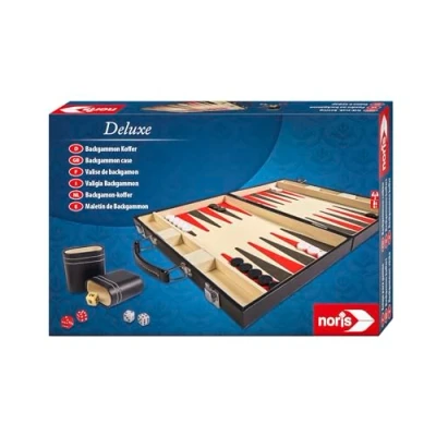 Bild av Noris 606101712 Deluxe Backgammon, spelklassikern i praktisk väska elegant utförande även lämplig för resor, från 8 år