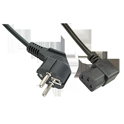 Bild av 2 m vinklad IEC nätkabel