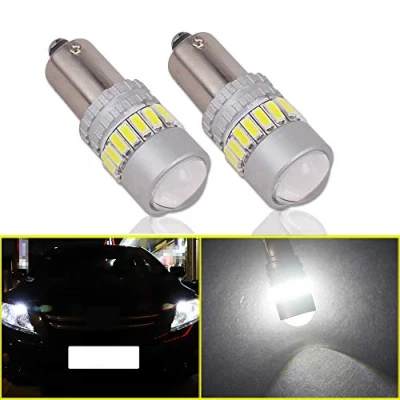 Bild av Eseastar BAX9S H6W LED lampor vit 6 000 K 12 V 24 21 SMD4014 Canbus felfri med projektor för bilsidoljus, backup interiörlampa