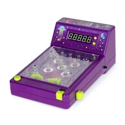 Bild av Legami Flipper Arcade Galactic Race, vintage spel med dubbar dubbla kontroller, elektroniska markörer, ljud och ljus, fungerar AA batterier (ingår ej), 14,4 x 10,5 24,8 cm