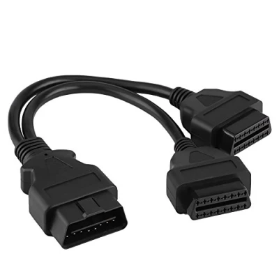 Bild av OBD II diagnostiskt verktyg, diagnostisk kabel dubbel, bil 16 stift OBD2 OBDII till dubbel hona Y splitter adapter förlängningskabel verktyg