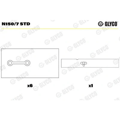 Bild av Kamaxellager GLYCO N150/7 STD