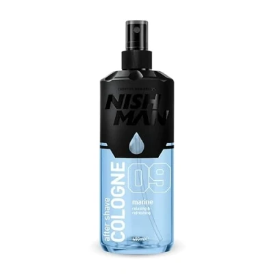 Bild av NISHMAN Aftershave Cologne 09 Marine 400ml Uppfriskande Doft för den Moderna Mannen Perfekt Efter Rakning Långvarigt Skydd och Återfuktning