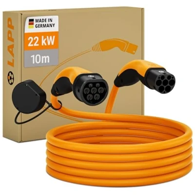 Bild av LAPP Mobility typ 2 laddningskabel 22 KW/jämn/32 A/3 fas/e bil laddkabel/mode 3/10 m