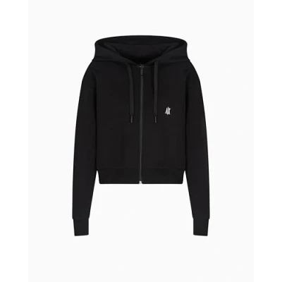 Bild av Armani Exchange Icon Project, liten logotyp broderi, skuren passform sweatshirt, svart, L