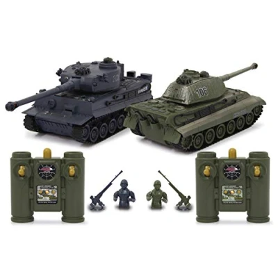 Bild av JAMARA 403635 pansarvagn Tiger Battle Set 2,4 GHz Battleläge med simulerad skadeindikator (drivfel, strids och köroförmåga), extremt manövrerbar, vapeneld, maskingeväreld