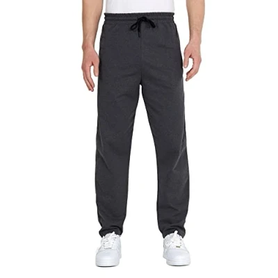 Bild av COMEOR joggingbyxor herr bomull, träningsbyxor sportbyxor, herr, joggare fritidsbyxor för pojkar med fickor dragkedja, Mörkgrå, 4XL