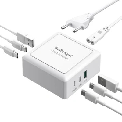 Bild av USB C Laddare 30W strömadapter 6 portars charger staiton