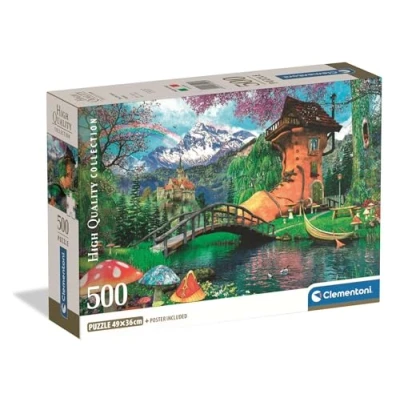 Bild av CLEMENTONI PUSSEL FÖR VUXNAPZL 500 HQC THE OLD SHOE HOUSE COMPACT BOX, Tillverkad i Italien, 35596