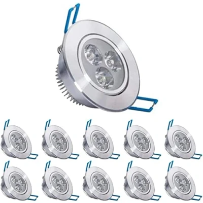 Bild av POCKETMAN Nedåtriktade infällda spotlights 220 V 4 W LED, kall vitt ljus, 360400 lumen (motsvarande 40 W), 10 pack