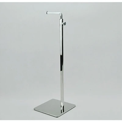 Bild av Allmän metallhandväska displaystativhållare, rostfritt stål och järn, justerbar höjd 4066 cm, silver